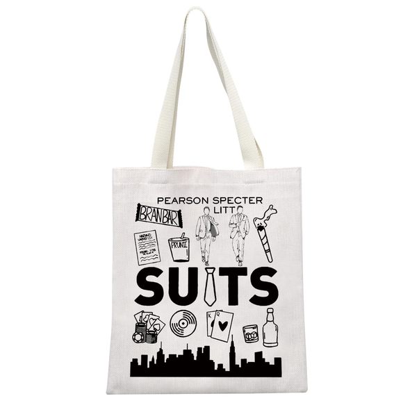 Tv Show Gift Pearson Litt Canvas Tote Bag Mike & Harvey Fans Lawyer ^-^ - Picture 1 of 7